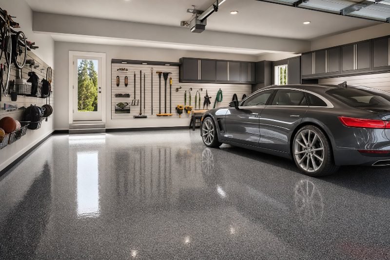 epoxy flooring project in Houston
