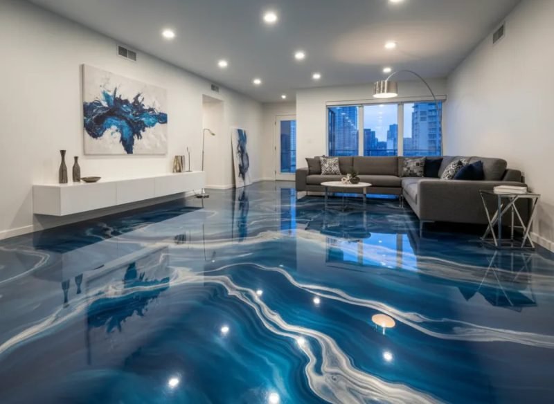 epoxy flooring project in Houston