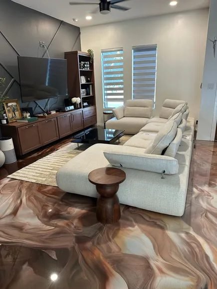 epoxy flooring project in Houston