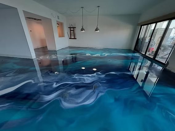epoxy flooring project in Houston