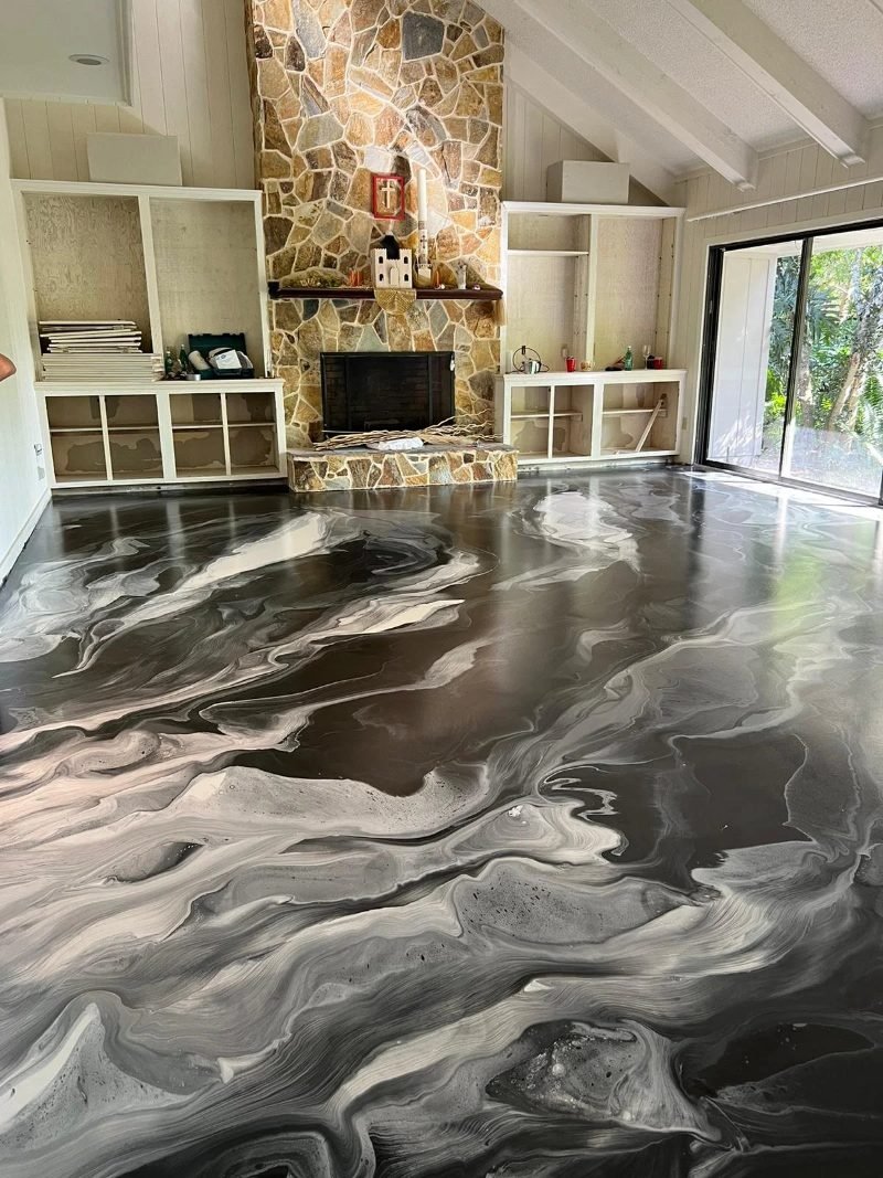 epoxy flooring project in Houston