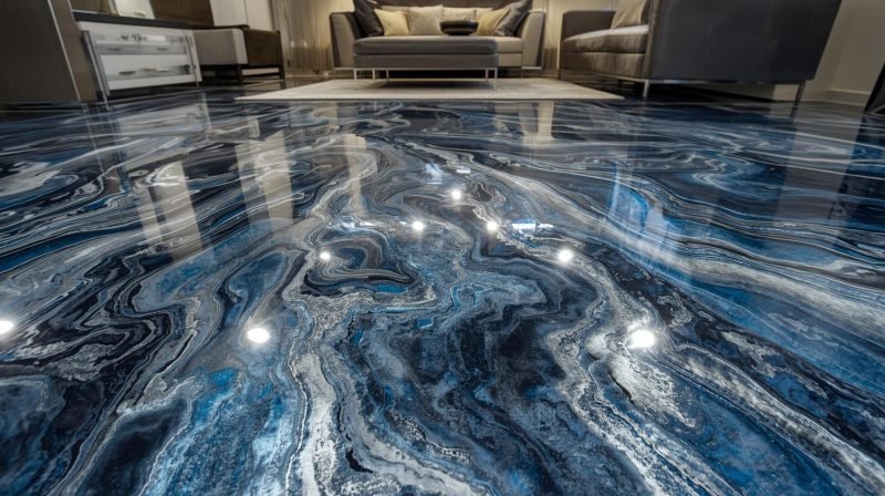 epoxy flooring project in Houston