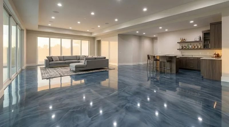 epoxy flooring project in Houston