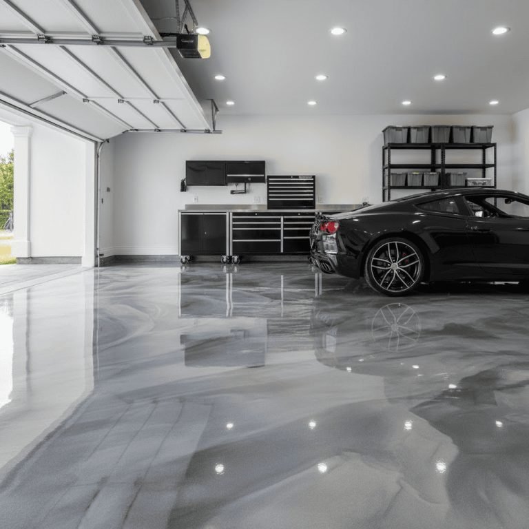 epoxy flooring project in Houston