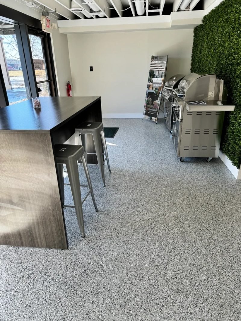 epoxy flooring project in Houston